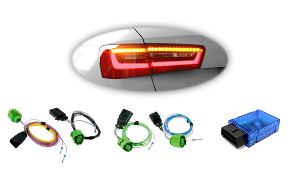 Kabelsæt & Kodedongle t. eftermontering af LED baglygter A6 Avant
