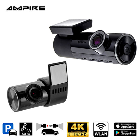 AMPIRE DC2-PRO 2K Front Dashcam & AHD Hækkamera, WLAN og GPS