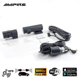 AMPIRE DC2 Dual-Dashcam 1080p (Full-HD), WiFi og GPS