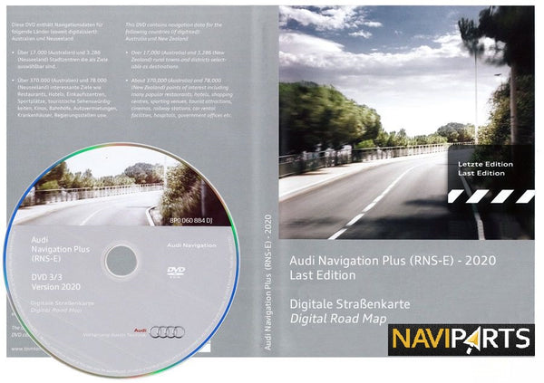 DVD navigations software Audi Rns-E 2020